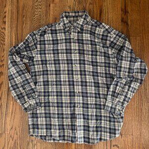 L.L. Bean Flannel Button Up Shirt Men's Plaid Size Large